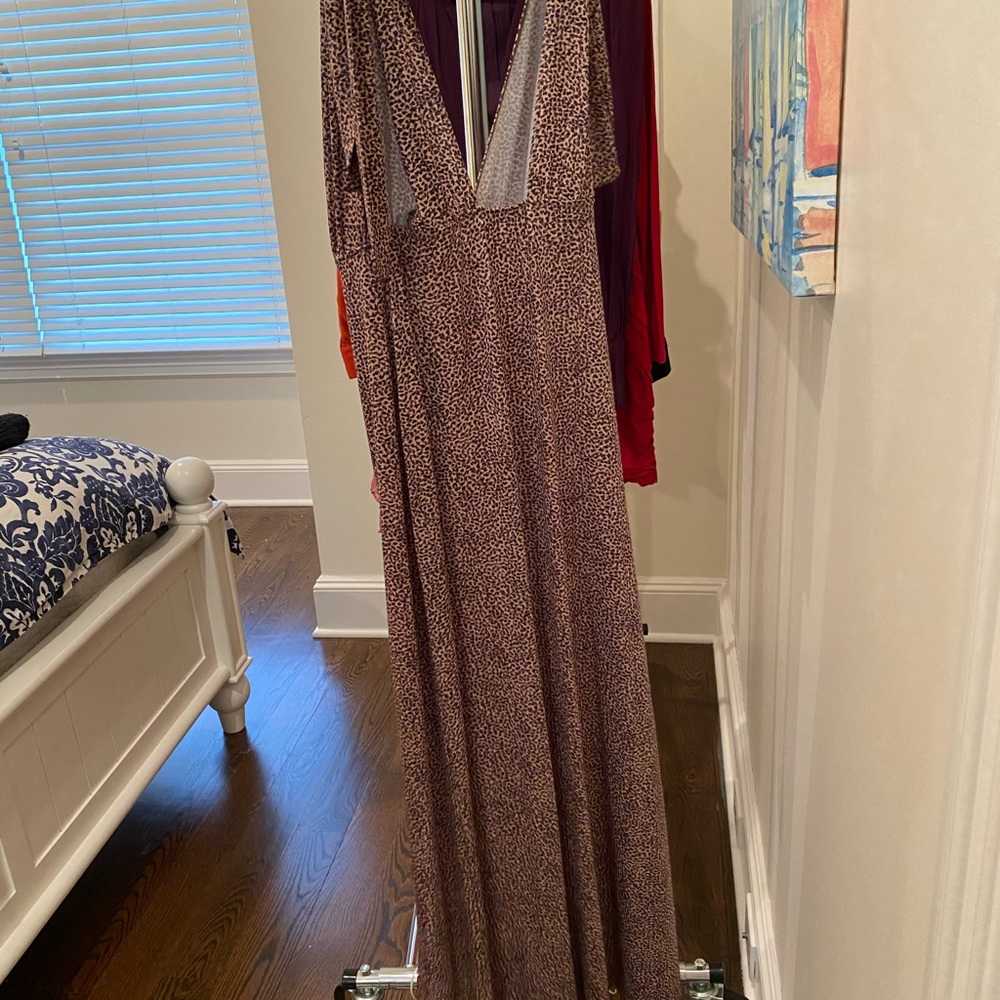 Long slip dress with high slit